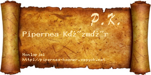 Pipernea Kázmér névjegykártya